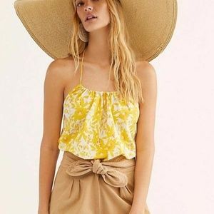 Intimately Free People Liza Floral Tassel Open Back Summer bodysuit
